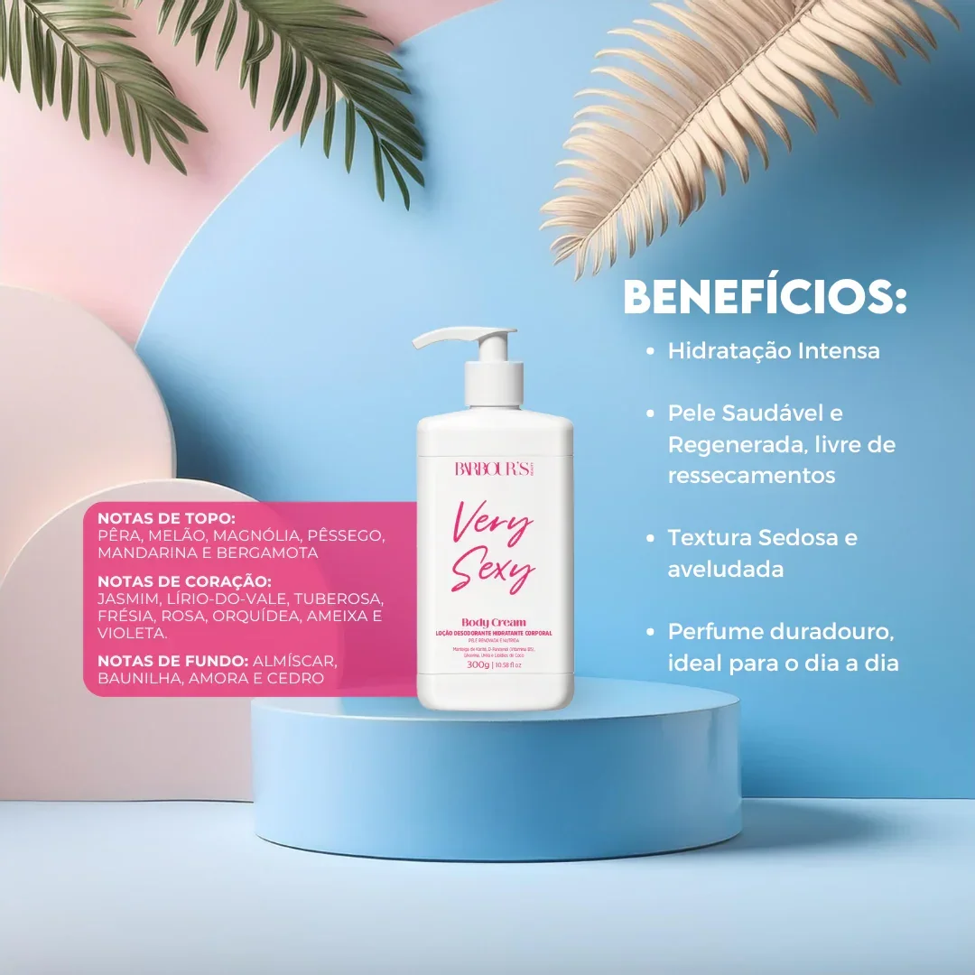 Body Cream Very Sexy Loção Desodorante Hidratante Corporal 300g - Image 2