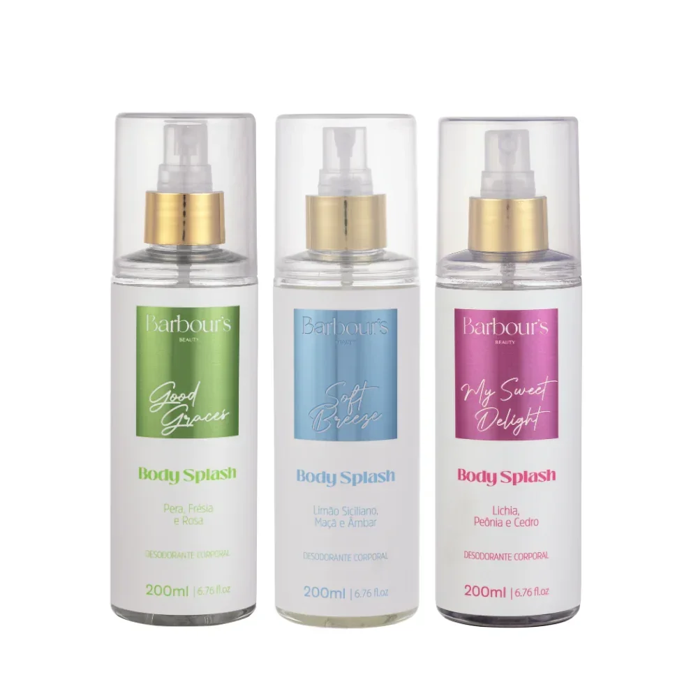 Kit 3 Body Splash Desodorante Colônia 200ml - Good Graces, Soft Breeze e My Sweet Delight