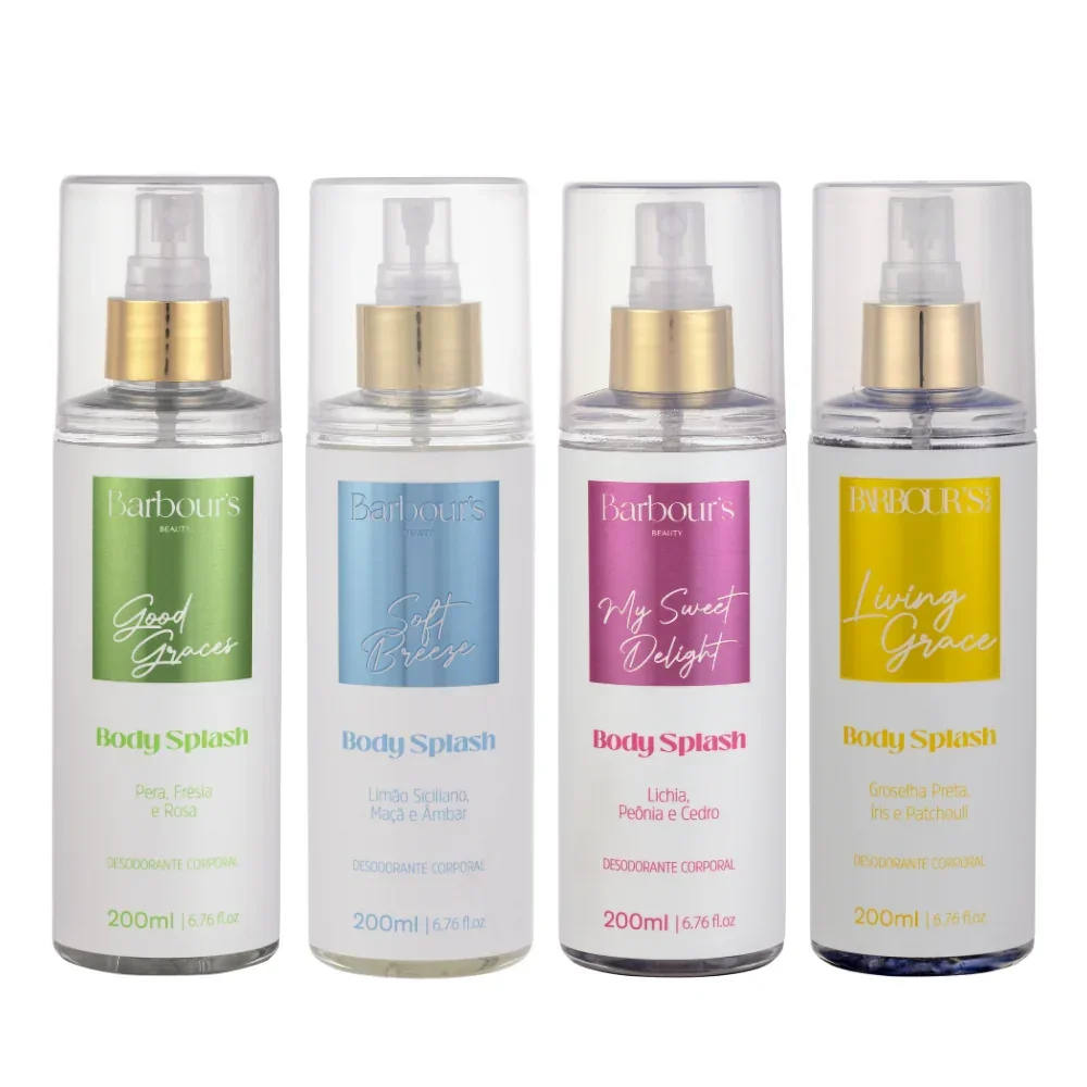 Kit 4 Body Splash Desodorante Colônia 200ml - Good Graces, Soft Breeze, My Sweet Delight e Living Grace