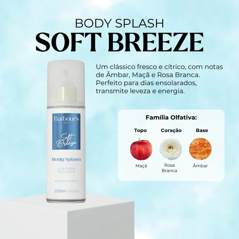 Body Splash Soft Breeze Desodorante Colônia 200ml - Image 2