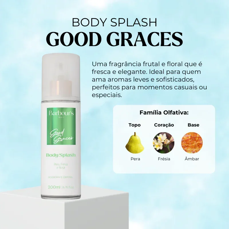Kit 4 Body Splash - Rose Fresh, Solar Citrus, Good Graces e Soft Breeze - Image 4