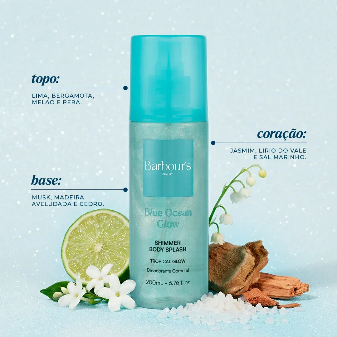 Kit Glow - Golden Glow Iluminador Hidratante e Shimmer Body Splash Blue Ocean Glow - Image 4