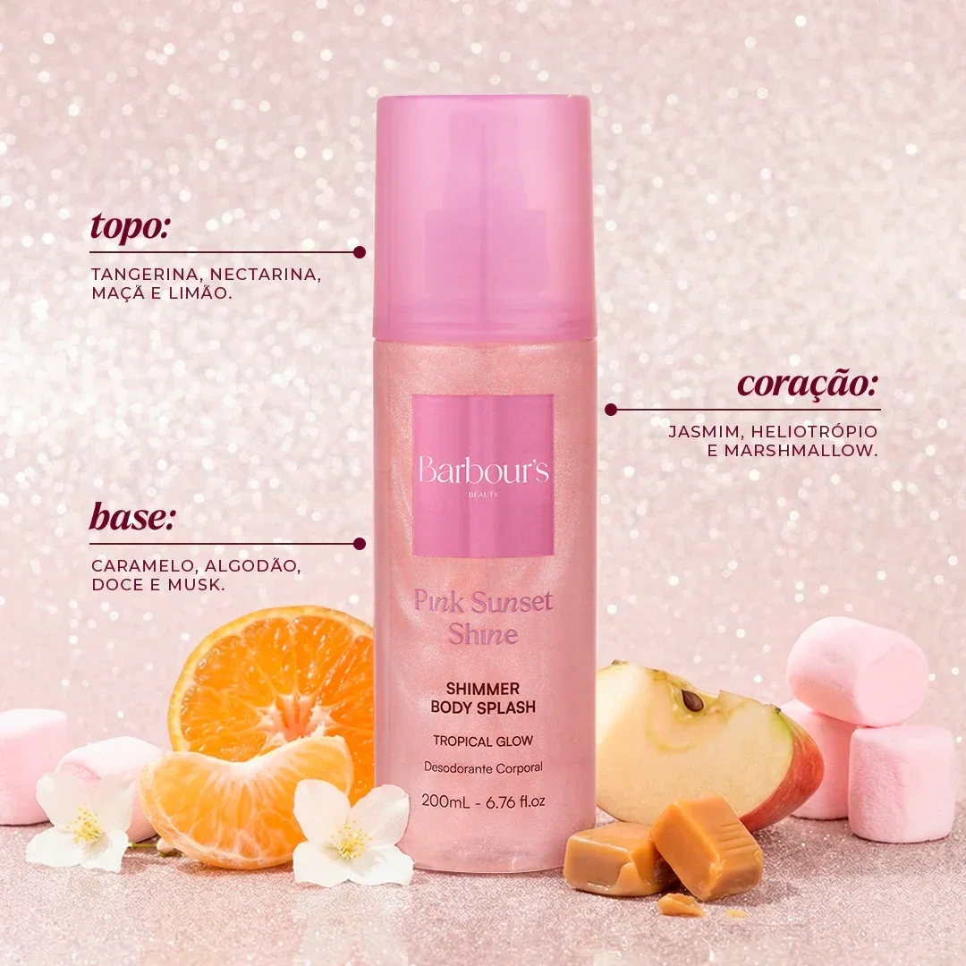 Kit Glow - Golden Glow Iluminador Hidratante e Shimmer Body Splash Pink Sunset Shine - Image 4