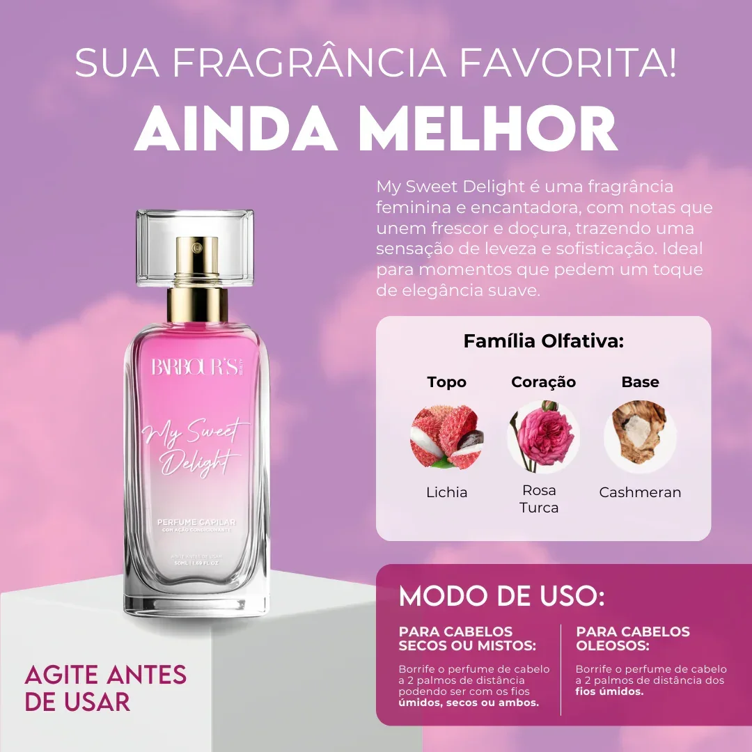 Kit Body Splash + Perfume de Cabelo My Sweet Delight - Image 5