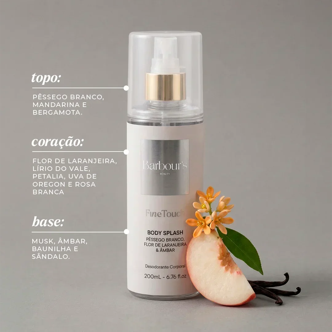 Body Splash Fine Touch Desodorante Colônia 200ml - Image 2