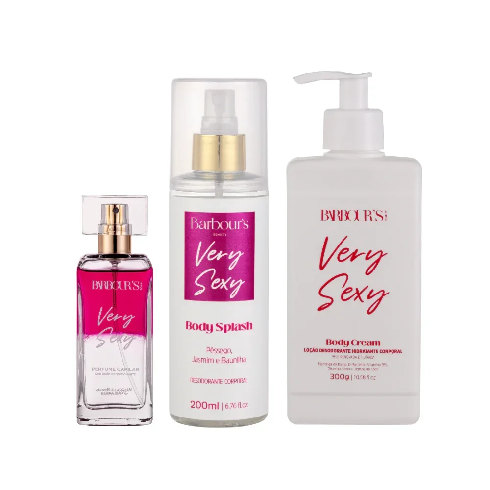 Kit Very Sexy  - Perfume de Cabelo, Body Splash e Body Cream